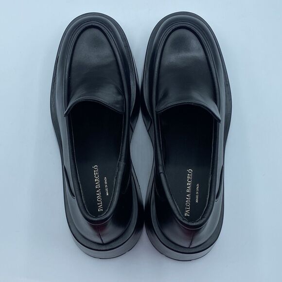 Anthropologie Paloma Barcelo Chunky  Loafers Womens US 9 Black Leather Y2K NWOB - Picture 9 of 15